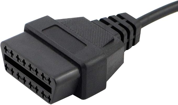 1M/3.3ft Car OBD2 Vehicle ECU Emergency Power Supply Cable Car Memory Save Any 12V DC Power Source with Cigarette Lighter to OBD Female Connector Cable Adapter Black (Pack of 5)