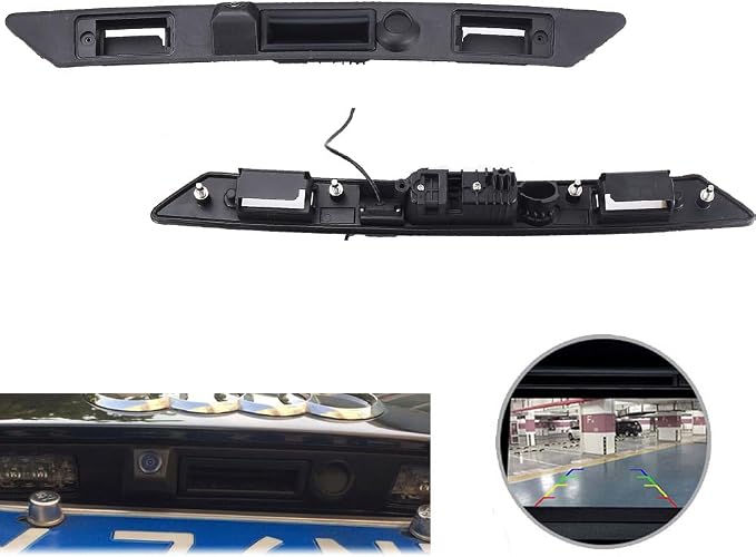 Vehicle HD Car Rear View Camera Trunk Handle with Night Vision Backup Parking Camera Replacement for Audi A3 A4/S5 A4 Limo A6/S6 Q7 RS3 S3 RS4 S4 RS6 S6 A6 A6L (No.LS8001B)