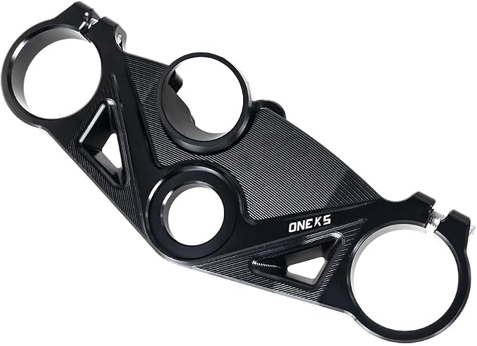 ONE.K.S Motorcycle Triple Tree Forks Top Clamp Front End Upper Top Steering Clamp Fit for Kw-asaki ZX6R 2019-2026 European Version Triple Tree Uplink CNC Aluminum (Black)