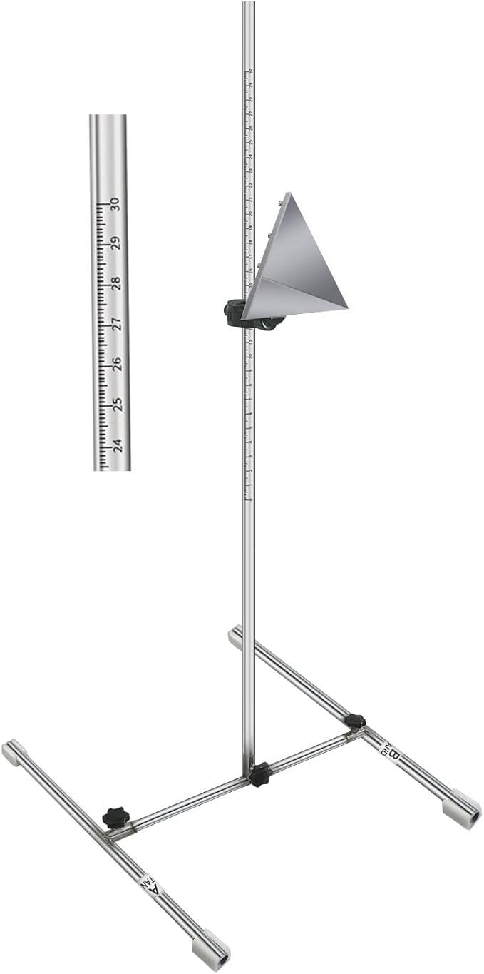 ADAS Calibration Tool Kit Compatible with Honda Toyota Kia Ford ADAS Radar Aiming Calibration Tool,Post with 0-30 Centimeter Scale,Corner Reflector Target with Billet Aluminum Stand