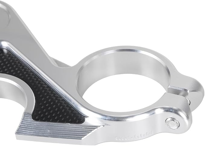 ONE.K.S Motorcycle Uplink Triple Tree Forks Front End Upper Top Clamp CNC Aluminum Steering Clamp Fit for YZF R6 European Version 2017-2025 (Silver-TX)