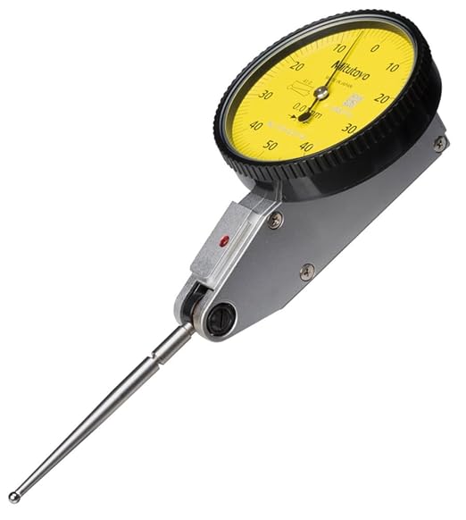 Mitutoyo 513-415-10E Dial Test Indicator, Horizontal Type, 0-0.8 mm Range, 0.01 mm Graduation, Shock-Resistant Indicator with Jeweled Movement for Precision Alignment and Inspection | 0-0.8 mm Range, 0.01 mm Graduation, Shock-Resistant, Jeweled Movemen...