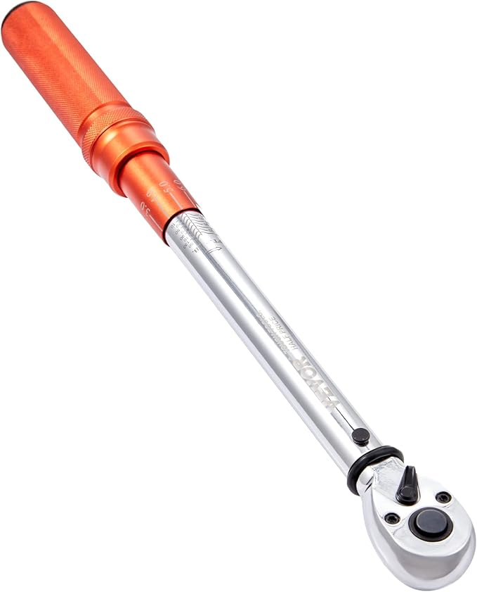 VEVOR 1/2-inch Drive Click Torque Wrench, 10-150ft.lb/14-204n.m Mechanical Dual Range Scales, Dual-Direction Adjustable with Adapters Extension Rod