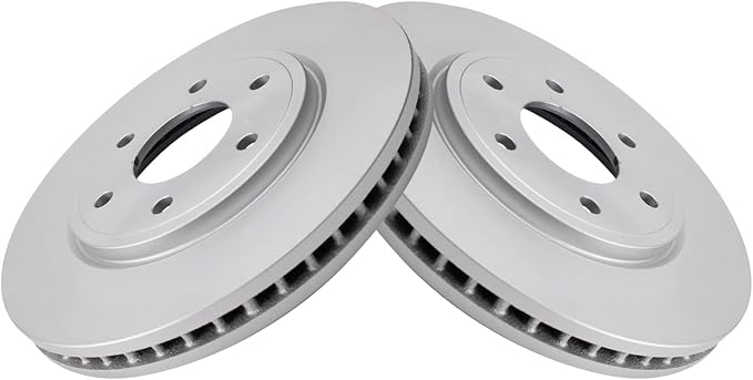 TRQ Front Brake Rotor Set G Coated Vented Compatible with 2005-2019 Nissan Frontier 2009-2012 Suzuki Equator