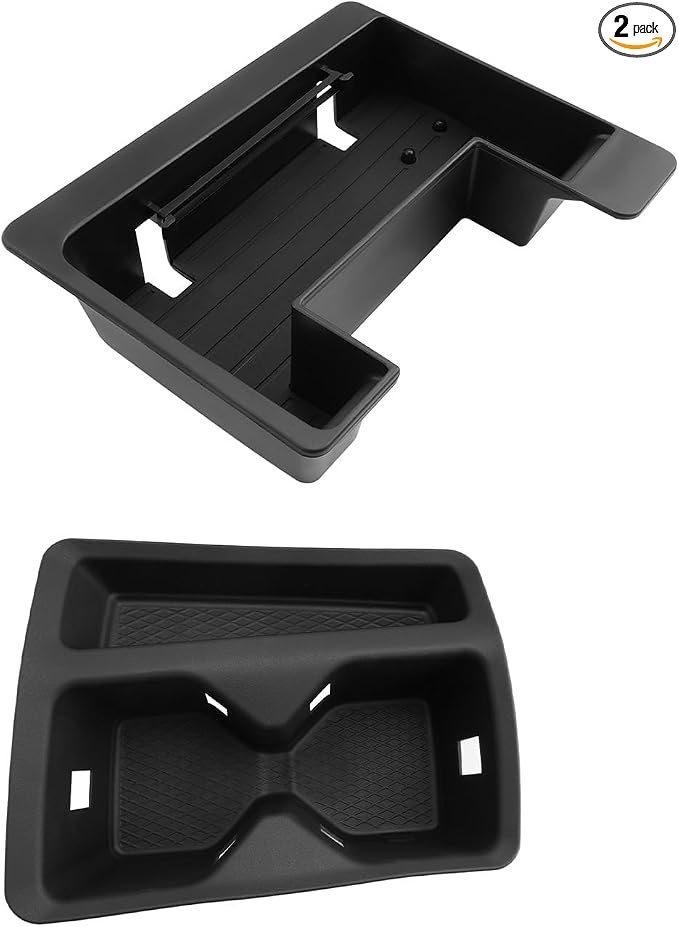 CDEFG 2Pcs for 2025 2026 Volkswagen Tiguan Center Console Organizers, for 2025 2026 VW Tiguan Accessories Middle Console Organizer Tray Armrest Storage Box Cup Holder