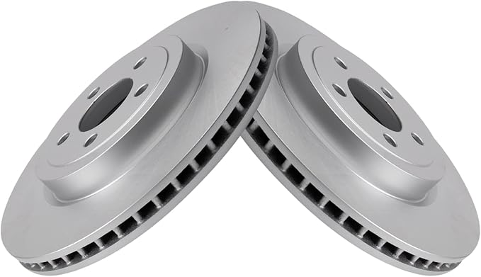 TRQ Front Brake Rotors Set Premium G-Coated Smooth Driver & Passenger Side Compatible with 2005-2021 Chrysler 300 2009-2022 Dodge Challenger 2006-2022 Charger 2005-2008 Magnum