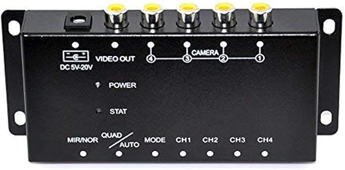 Auto Wayfeng WF® IR Control 4 Cameras Video Control Car Cameras Image Switch Combiner Box for Left View Right View Front Rear Parking Camera Box