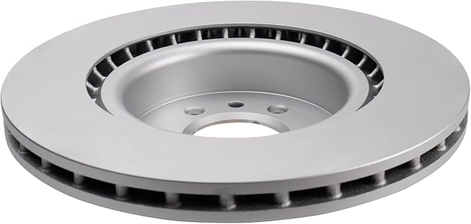 TRQ Front Brake Rotor Set G Coated Vented Compatible with 2017 Land Rover Discovery 2010-2016 LR4 2014-2017 Range Rover 2006-2017 Range Sport