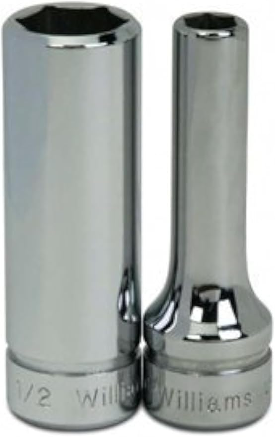 Williams JHWBMD-617 SUPERTORQUE 3/8-Inch Drive Deep Metric 6 Point Socket 17mm Size, High-Polished Chrome Finish, Designed for Maximum Engagement on 6-Point Fasteners