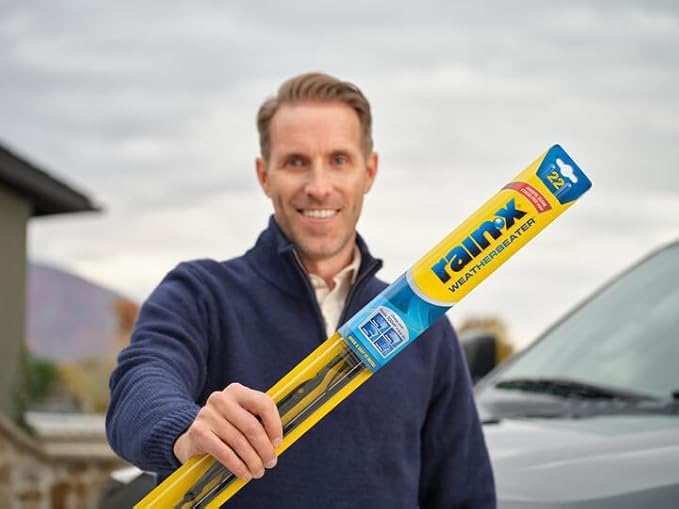 Rain-X RX30224 WeatherBeater Wiper Blades, 24" Windshield Wipers (Pack Of 1), Automotive Replacement Windshield Wiper Blades That Meet Or Exceed OEM Quality And Durability Standards
