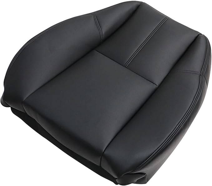 Priprilod Black Driver and Passenger Side Bottom & Top Lean Back Replacement Seat Cover Fit for Chevy Silverado Tahoe Suburban Avalanche GMC Sierra Yukon XL 2007 2008 2009 2010 2011 2012 2013 2014