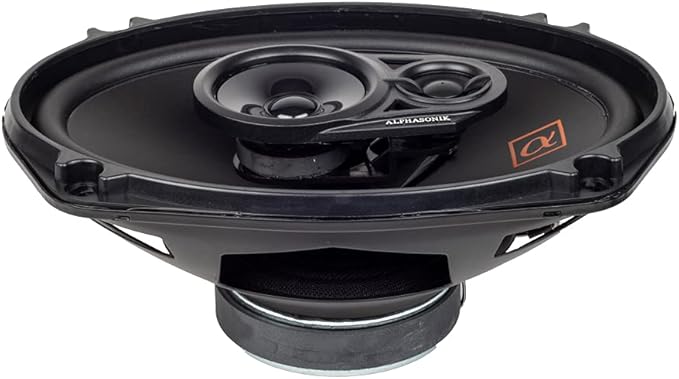 Alphasonik 1 Pair of NS693 Neuron Series 6x9 (420 Watts Max for The Pair) 210 Watts Max Per Speaker 3-Way Full-Range Car Audio Speaker with PEI Dome Tweeter Polypropylene Cone Grilles Included