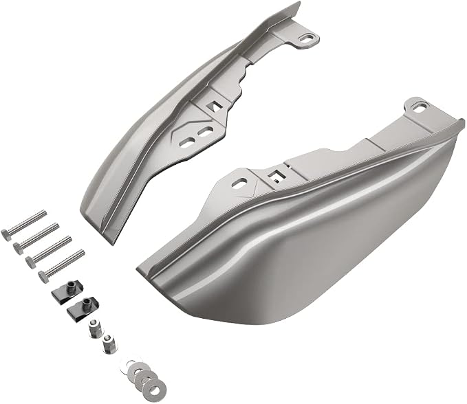 Advanblack 2024 RG Mid Frame Air Deflectors Compatible for Harley Touring Street Glide, Road King, Electra Glide, 2009-2025(Pewter Pearl)