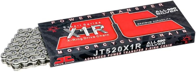 JT Chain JTC520X1R3NN114DL (520 Series) Nickel 114 Link Heavy Duty X-Ring Chain with Connecting Link