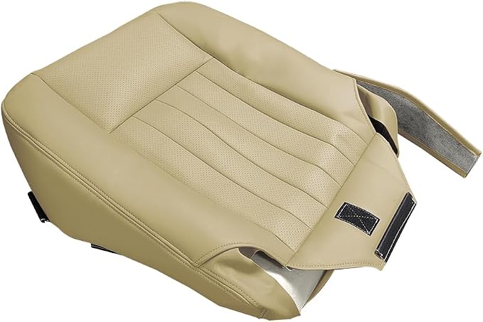 Driver Side Bottom Replacement Perforated Leather Seat Cover Tan Compatible with Lincoln Navigator 2005 2006，Not Suitable for 2003-2004