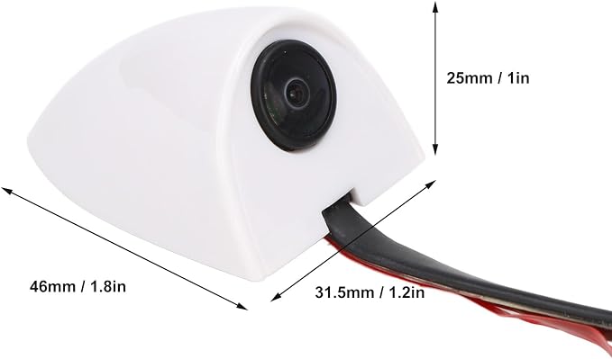 1 Pair Side Rear View Camera,80° AHD 1080P Blind Spot Camera for Monitor Units 25HZ/PAL Video Signal