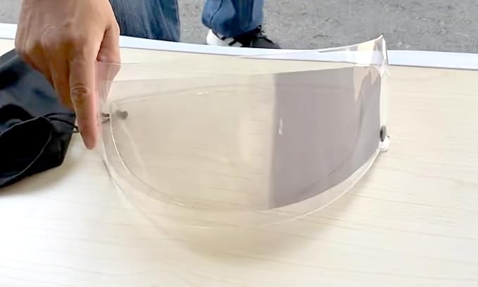 XII WY Motorcycle Full Face Helmet Shield Insert - Photochromic Anti-Fog Film, Transitional Visor, Clear to Indigo Tint, Sun-Responsive, Transparent Indoors