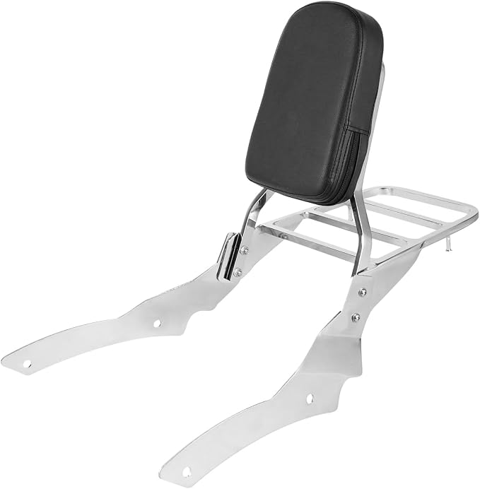 Passenger Backrest Sissy Bar with Luggage Rack Compatible with for 1996-2017 Yamaha Vstar 650 400 Custom 1997-2017 Dragstar 650 400 Custom Rear Sissy Bar Backrest