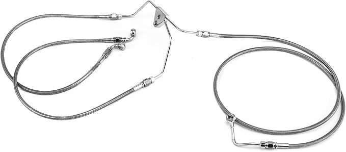 Mofun 76.7" Extended Length ABS Hydraulic Front Brake Line Compatible with Harley Touring Street Glide Electra Road Glide Road King 2009-2013, Black