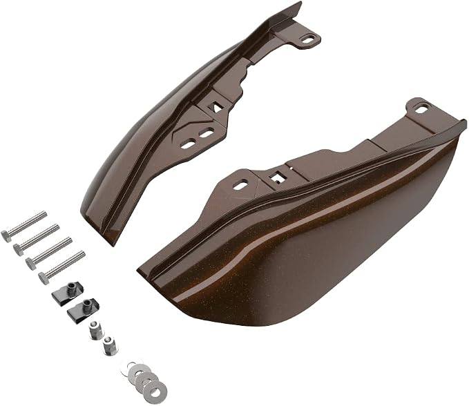 Advanblack 2024 RG Mid Frame Air Deflectors Compatible for Harley Touring Street Glide, Road King, Electra Glide, 2009-2025(Black and Bronze)