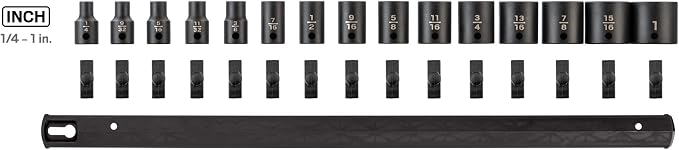 TEKTON 3/8 Inch Drive Impact Socket Set, 15-Piece | SID91112