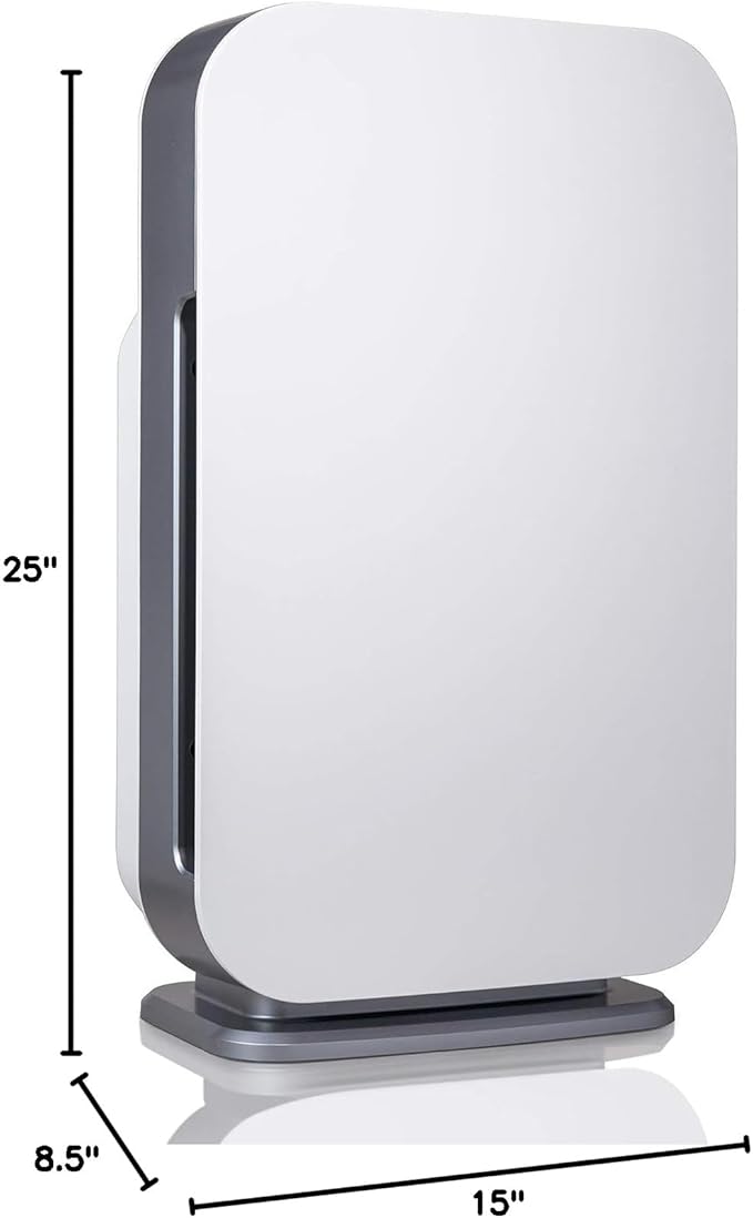 Alen Air Purifier BreatheSmart Flex HEPA with Pure Filter, Exchange Rate of 700 Sq. Ft in 30 Minutes, 1400 Sq. Ft in 1 hour, Perfect for Bedrooms & Home Offices - White