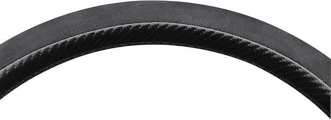 MEWANT Hand-Stitched Steering Wheel Cover Wrap for Dodge Ram 1500 2019-2023 Steering Wheel Accessories for Dodge Ram(Backsides Without Buttons)
