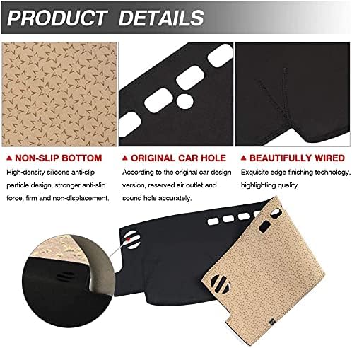 Autorder Dashboard Cover Mat for 2018-2022 2023 2024 Toyota Camry Accessories Dash Cover Flannel Dash Mat Sunshade Glare UV Rays Protector (Without HUD)