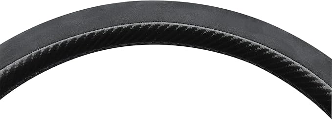 MEWANT Hand-Stitched Steering Wheel Cover Wrap for Dodge Ram 1500 2019-2023 Steering Wheel Accessories for Dodge Ram(Backsides Without Buttons)