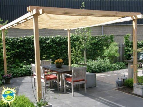 Shatex Shade Panel 12' x 12' Block 90% with Ready-tie up Ribbon for Pergola Gazebo Porch, Wheat