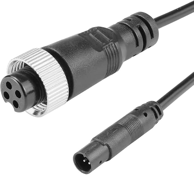 AHD 1080P Vehicle Backup License Plate Camera +4Pin Male to M12 Aviation Female Cable Plug Adapter Converter
