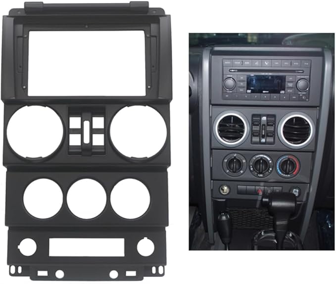 9''Car Radio Stereo Fascia Frame Dash Panel Trim Bezel for Jeep Wrangler 2008 09 10 4 Doors