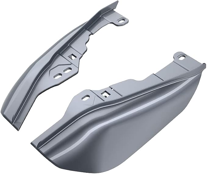 Advanblack 2024 RG Mid Frame Air Deflectors Compatible for Harley Touring Street Glide, Road King, Electra Glide, 2009-2025(Gauntlet Grey Metallic)