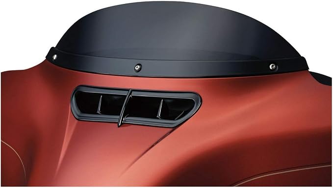 Kuryakyn 1389 Motorcycle Accessory: Smooth Windshield Trim for 2014-19 Harley-Davidson Motorcycles, Gloss Black