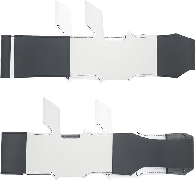 MEWANT DIY Stitched White Leather Steering Wheel Wrap Cover for GMC Sierra 1500 2019-2023 / Sierra 1500 Limited 2022 / Sierra 2500 2020-2024 / Sierra 3500 2020-2024 / Yukon (XL) 2021-2023 Accessories