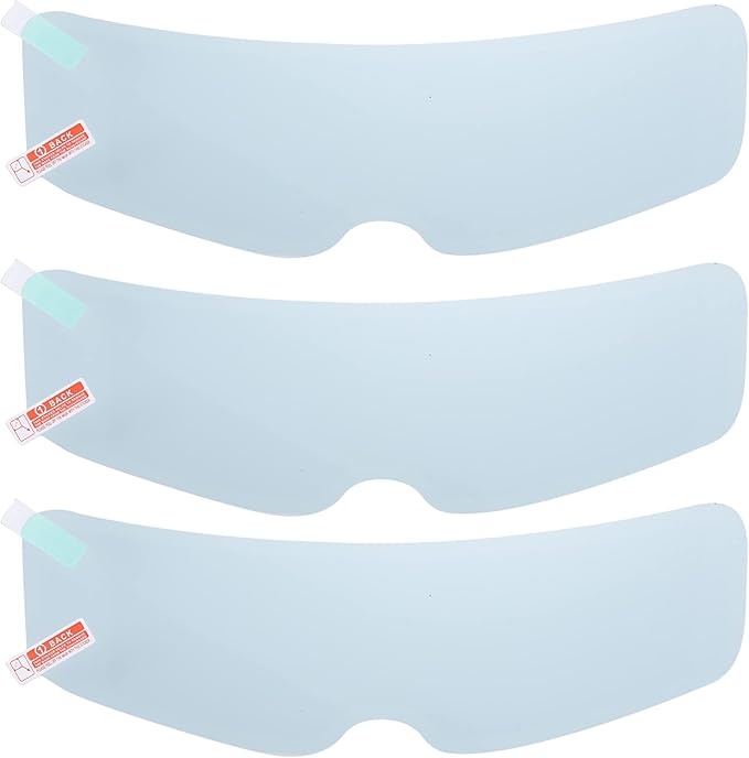 X AUTOHAUX 3pcs 9.65"x2.87" Anti Fog Film for Motorcycle Helmet Universal Anti Fog Shield Film Lens Sticker Durable Nano Coating Sticker Film Helmet Accessory
