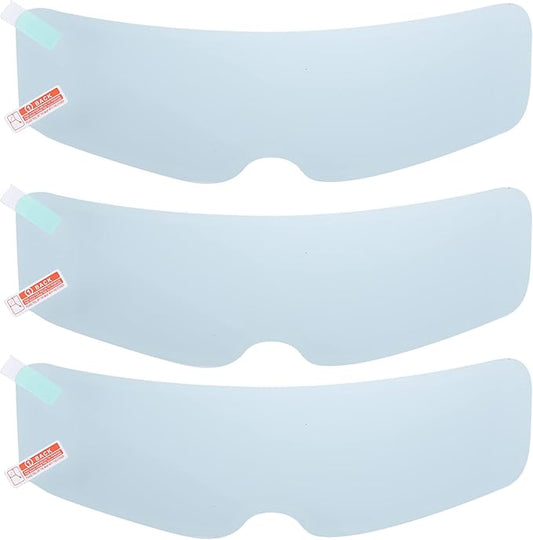 X AUTOHAUX 3pcs 9.65"x2.87" Anti Fog Film for Motorcycle Helmet Universal Anti Fog Shield Film Lens Sticker Durable Nano Coating Sticker Film Helmet Accessory