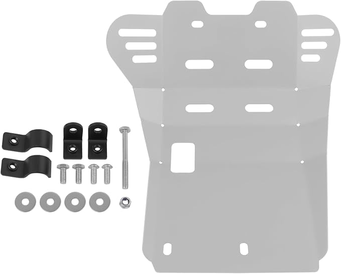 Motorcycle Skid Plate Replacement for Yamaha TW200 1987-2025 Under Engine Protection Aluminum Bash Plate(Silver)