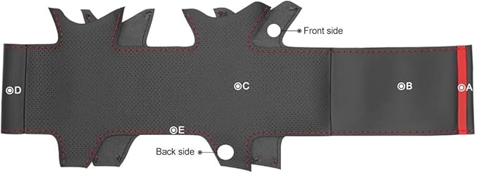 Loncky Custom Fit Dark Brown Genuine Leather Steering Wheel Cover for Toyota Land Cruiser 1995 1996 1997 1998 1999 2000 2001 2002 Accessories Car Interior Hand Stitched OEM Parts