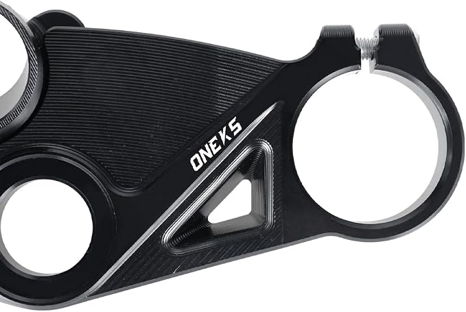 ONE.K.S Motorcycle Triple Tree Forks Top Clamp Front End Upper Top Steering Clamp Fit for Kw-asaki ZX6R 2019-2026 European Version Triple Tree Uplink CNC Aluminum (Black)