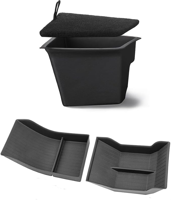 BASENOR 2023 2022 2021 Tesla Model 3 Trunk Storage Bins and Model 3 Lower Center Console Organizer
