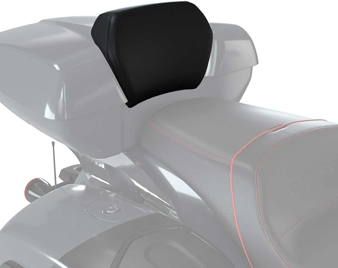 Indian Motorcycle Quick Release Low Profile Trunk Backrest Pad, for Specific Models, Black Water-Resistant Vinyl - Part 2889607-VBA