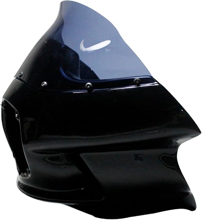 POWER JAMES PMMA Ink Blue Dark Blue Windshield Windscreen,Compatible with Harley Davidson Street Bob, Super Glide, Low Rider, Road King with FXRT Out Fairing
