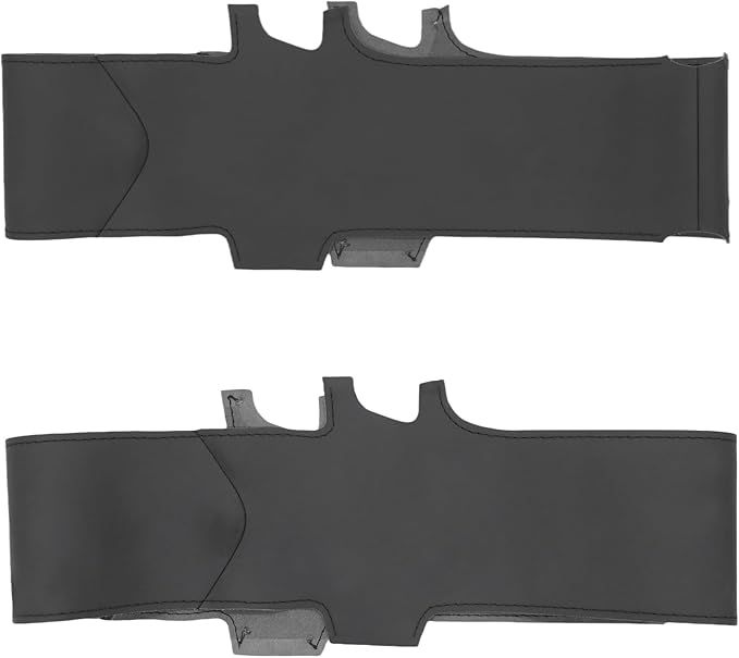 MEWANT Steering Wheel Cover for 2024 Tesla Model 3 Highland Hand Stitch Steering Wrap Made of Black Smooth Real Leather