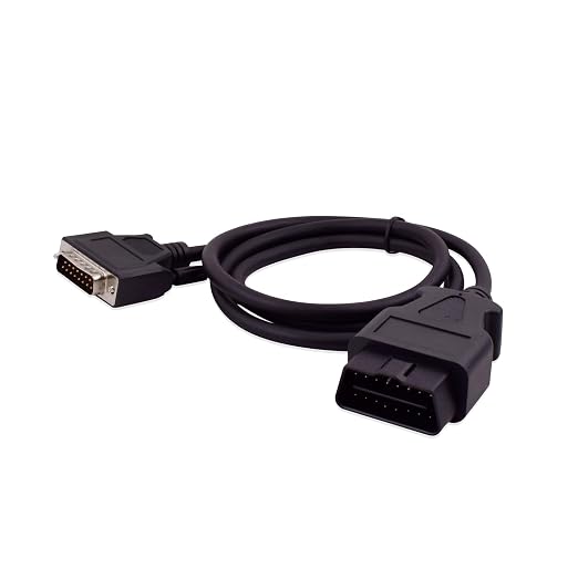 XTPTFABS OBD2 OBDII Cable Fits for Cen Tech Code Reader Scanner Models 60693 60694 60794 62119 62120, ODB2 Connector to 15-Pin Male Adapter Cable (4-FT)
