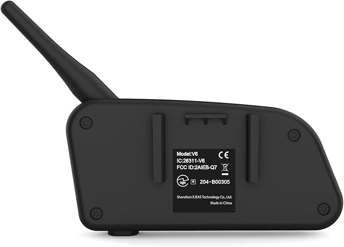EJEAS V6 Motorcycle Bluetooth Headset, 2 Riders Motorcycle Intercom Helmet Communication System with Noise Reduction and Bluetooth 5.1 for Motorcycling Skiing and Climbing (1 Pack)