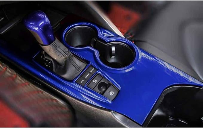 Rifoda for 2018 2019 2020 2021 2022 Toyota Camry ABS Accessories Center Console Gear Shift Panel Cover Fit for Carmy LE SE TRD SE-Nightshade Editon Interior Trims Blue Style