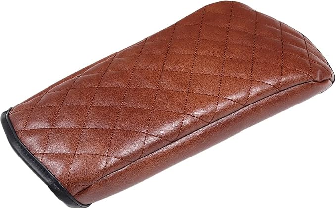 TINKI Center Console Armrest Cover Kit, Console Armrest Cushion Automotive Customized Console Armrest Cushion, Fit for Mercedes Benz G Class 2013-2018 Accessory Organizer Protector (Plaid - Brown)