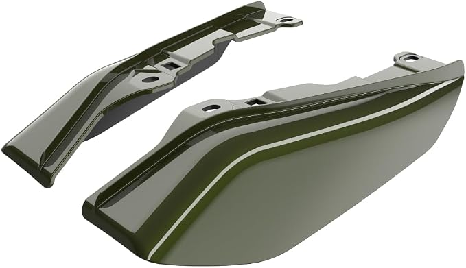 Advanblack 2026 Road Glide Mid Frame Air Deflector, Olive Steel Metallic Air Deflector Heat Shield Compatible with Harley Touring Street Glide, Road King, Electra Glide, 2009-2026