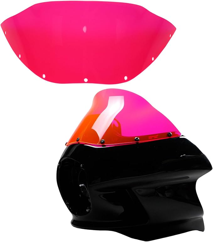POWERAJAMES PMMA Windshield Windscreen for Harley FXRT Out Fairing (PMMA Pink)